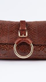 Dolce & Gabbana Leather Snakeskin Shoulder Bag