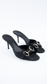 Gucci Monogram Horsebit Heels - EU 38.5