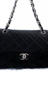 Chanel Lambskin & Mongolian Goat Fur Tibet Flap Bag