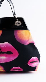 Dior Surreal Lips & Pansy Print Bag