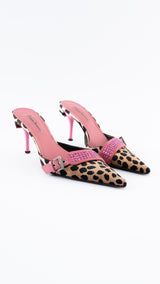 Cesare Paciotti Leopard Print Mules - EU 36