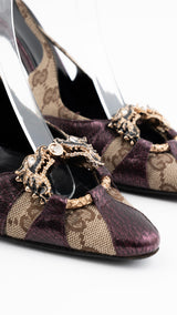 Gucci X Tom Ford Monogram Dragon Heels - EU 37