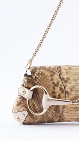Gucci X Tom Ford Python Horsebit Chain Shoulder Bag