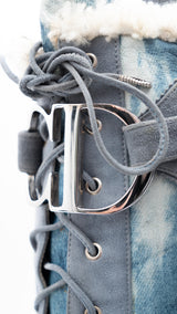 Dior Shearling CD Logo Boots