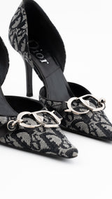 Dior Monogram CD Buckle Heels - EU 37.5