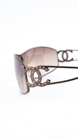 Chanel CC Rhinestone Sunglasses
