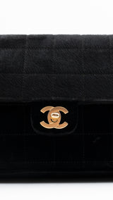 Chanel Pony & Velvet Chocolate Bar Flap Bag