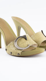 Dior Snakeskin Heels - EU 34