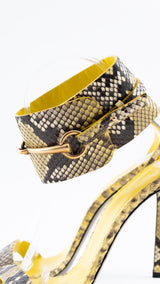 Gucci Ursula Horsebit Python Heels - EU 39.5
