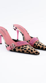 Cesare Paciotti Leopard Print Mules - EU 36