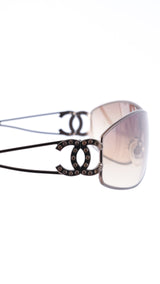 Chanel CC Rhinestone Sunglasses