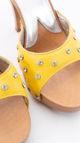 Dolce & Gabbana Leather Rhinestone Heels