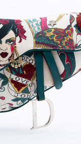 Dior Tattoo "Dior Loves John" Saddle Bag