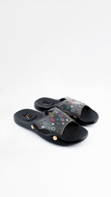 Louis Vuitton X Takashi Murakami Monogram Slides - EU 37
