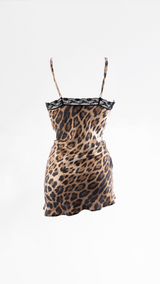 Roberto Cavalli Leopard Print Slip Dress