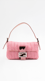 Fendi Pony Hair Beaded Baguette