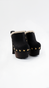 Giuseppe Zanotti Shearling Platform Clogs - EU 37