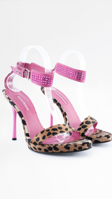 Cesare Paciotti Leopard Stiletto Heels - EU 38.5