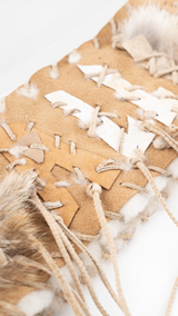 John Galliano Shearling Tassel Belt