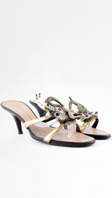 Giuseppe Zanotti Embellished Elephant Heels - EU 40