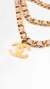Chanel CC Lambskin Leather Chain Belt