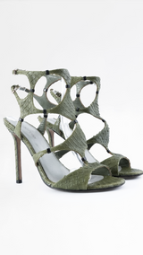 Sergio Rossi Pelle Broadway Python Heels - EU 37.5