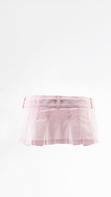 Jean Paul Gaultier Pink Pleated Mini Skirt