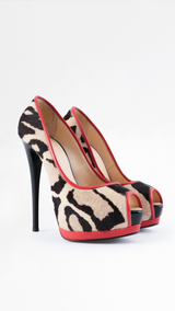 Giuseppe Zanotti Calf Hair Zebra Print Heels - EU 37