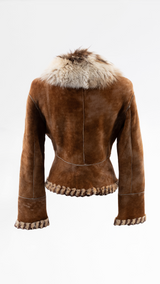 Roberto Cavalli Fur Trimmed Shearling Jacket