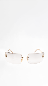 Chanel Rimless Rhinestone Sunglasses