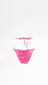 Dolce and Gabbana Pink Logo Bikini