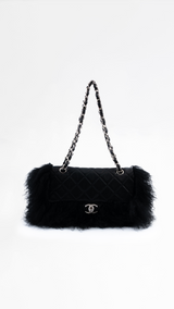 Chanel Lambskin & Mongolian Goat Fur Tibet Flap Bag