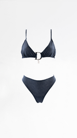 Dior Denim Padlock And Key Bikini