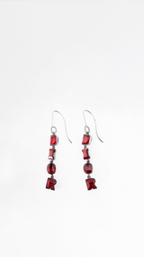 Dior Spell Out Crystal Earrings