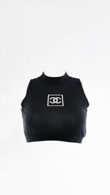 Chanel CC Knit Crop Top