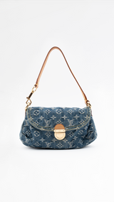 Louis Vuitton Monogram Denim Mini Pleaty Bag