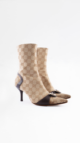 Gucci Monogram Ankle Boots - EU 37