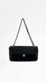 Chanel Pony & Velvet Chocolate Bar Flap Bag