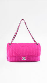 Chanel Soft Shell Quilted Nylon Flap Bag