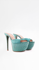 Gianmarco Lorenzi Embossed Python Leather Heels - EU 36
