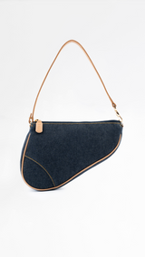 Dior Mini Denim Saddle Bag