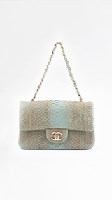 Chanel Python Snakeskin Mini Classic Flap Bag