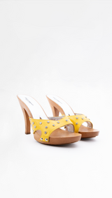 Dolce & Gabbana Leather Rhinestone Heels