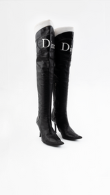 Dior Leather Moto Thigh-high Boots - EU 38.5