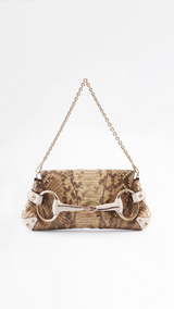 Gucci X Tom Ford Python Horsebit Chain Shoulder Bag