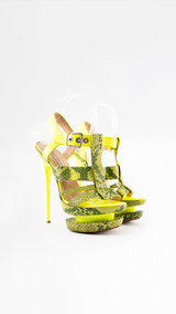 Gianmarco Lorenzi Snakeskin Heels - EU 38
