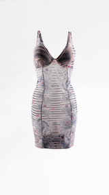 Jean Paul Gaultier X Lindex Tattoo Print Mesh Dress