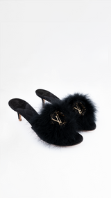 Louis Vuitton Fur Marilyn Mules - EU 37.5