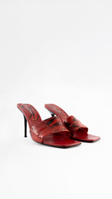 Sergio Rossi Snakeskin Heels - EU 40