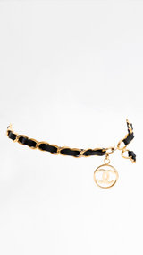 Chanel CC Leather Chain Belt